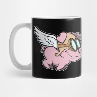 flying pink pig Mug